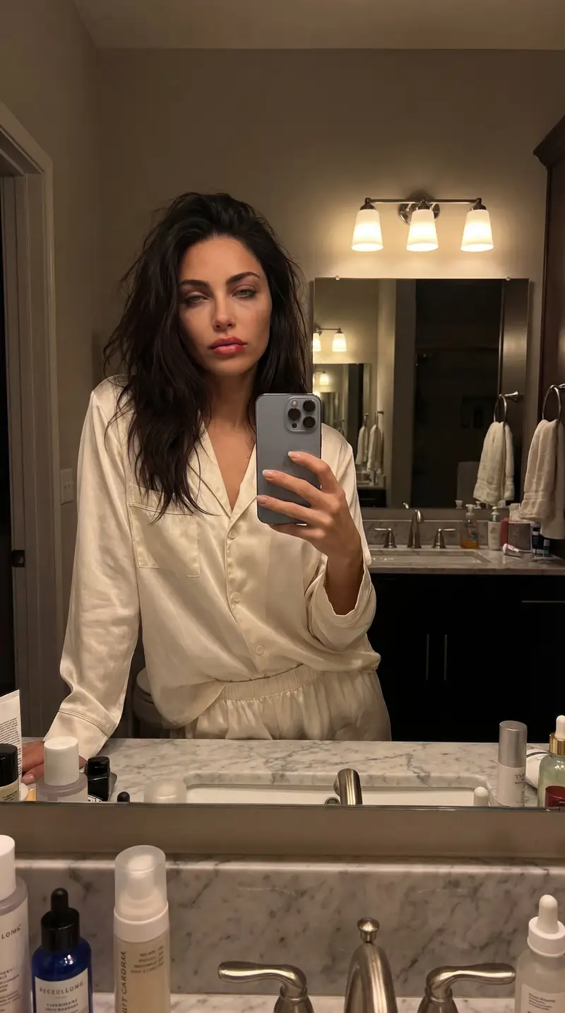پیش‌نمایش Intimate Bathroom Mirror Selfie