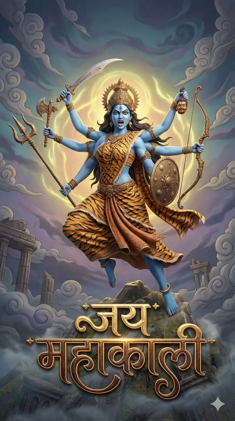 Preview of 3D Fantasy Image of Goddess Mahakali