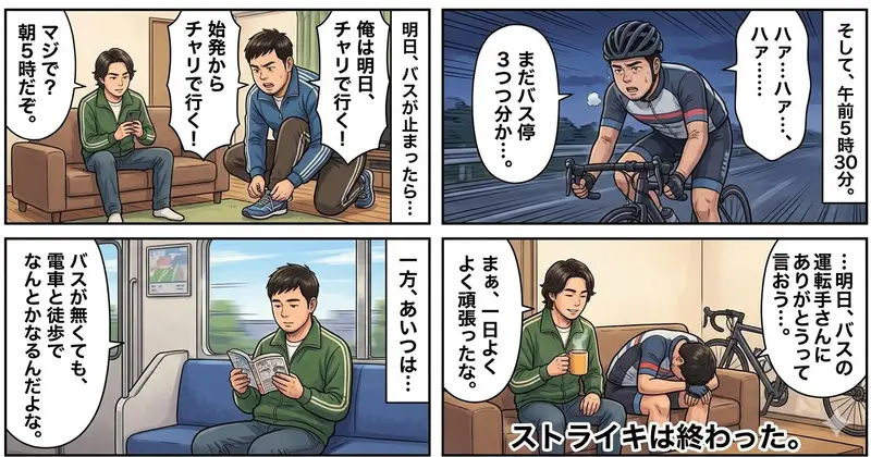Preview of Four-Panel Manga Generation: If the Bus Stops Tomorrow