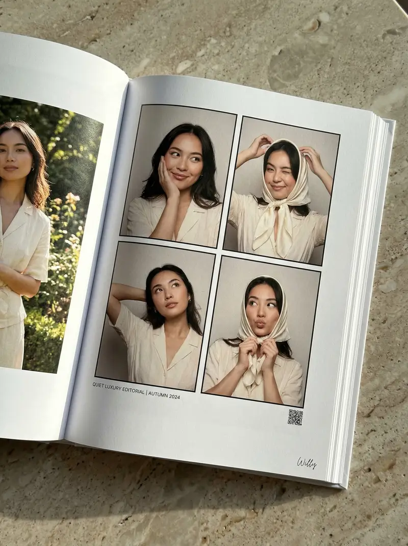Preview of Quiet Luxury Editorial Photobook Spread