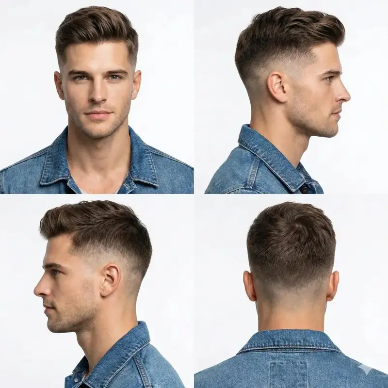Preview of Professional Studio Portrait of a Man with a Skin Fade Haircut
