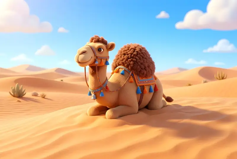 Preview of شتر تک‌کوهان در صحرا