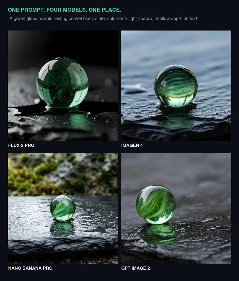 Preview of Glass Marble on Wet Slate