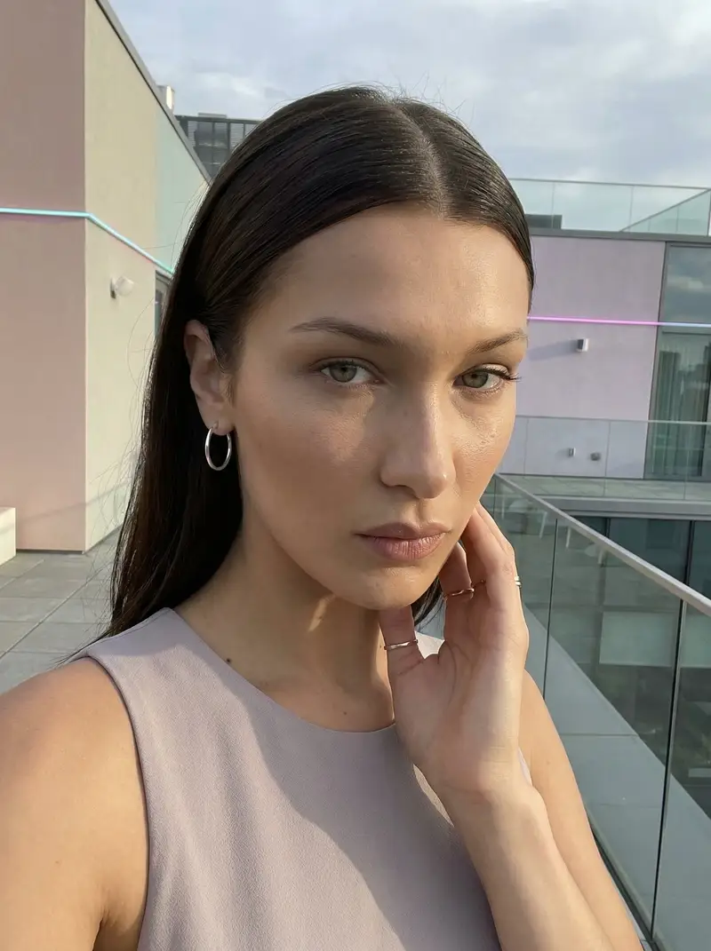 Preview of High-Fashion Selfie Portrait on a Modern City Rooftop