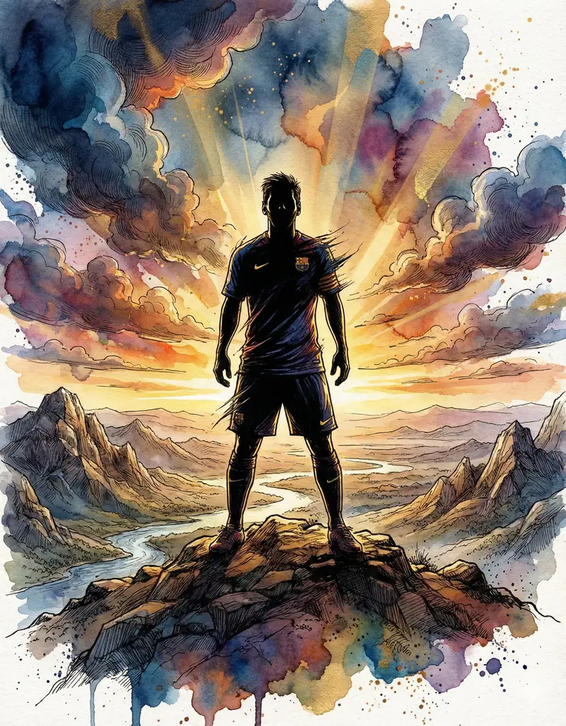 پیش‌نمایش Epic Athlete/Artist Poster Design Prompt
