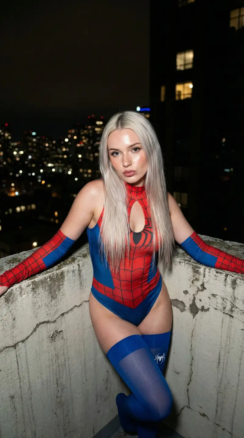 Preview of Realistic Spider-Man Cosplay Portrait Prompt