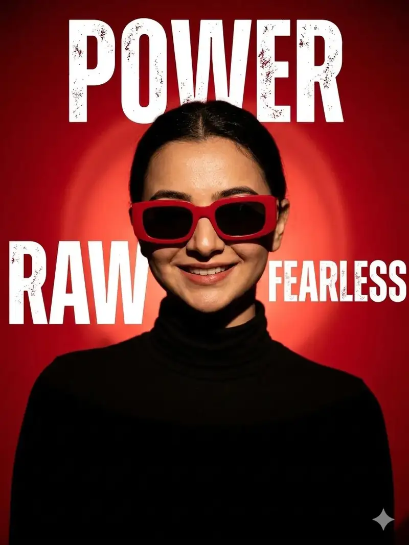 Preview of Ultra-Realistic Fashion Portrait with Bold Typography