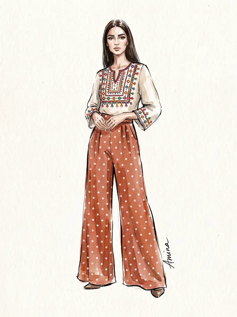 Preview of Watercolor Fashion Sketch