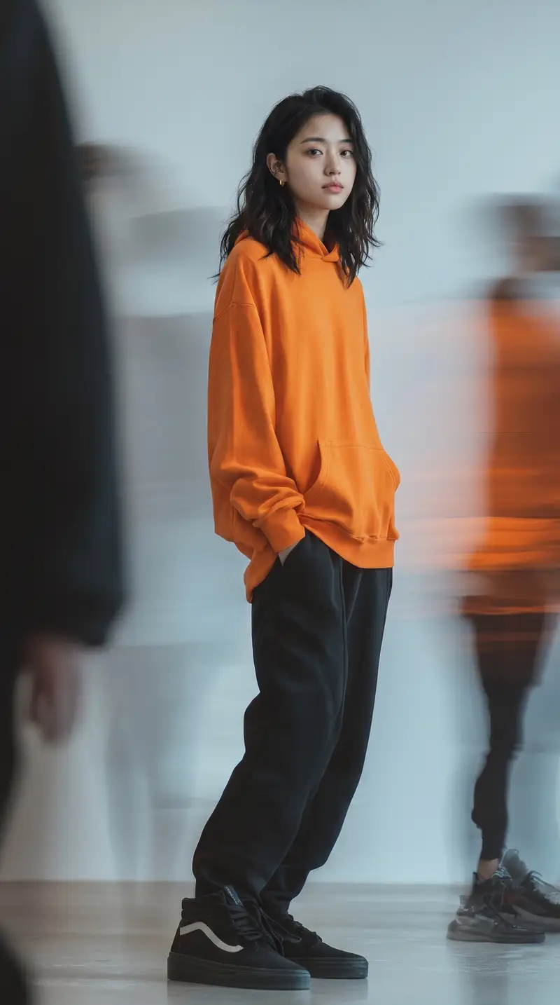 Preview of Editorial Fashion Portrait in Minimalist Studio