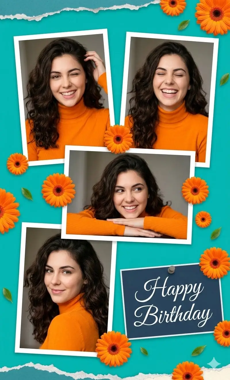 Preview of Digital Photo Collage Birthday Poster