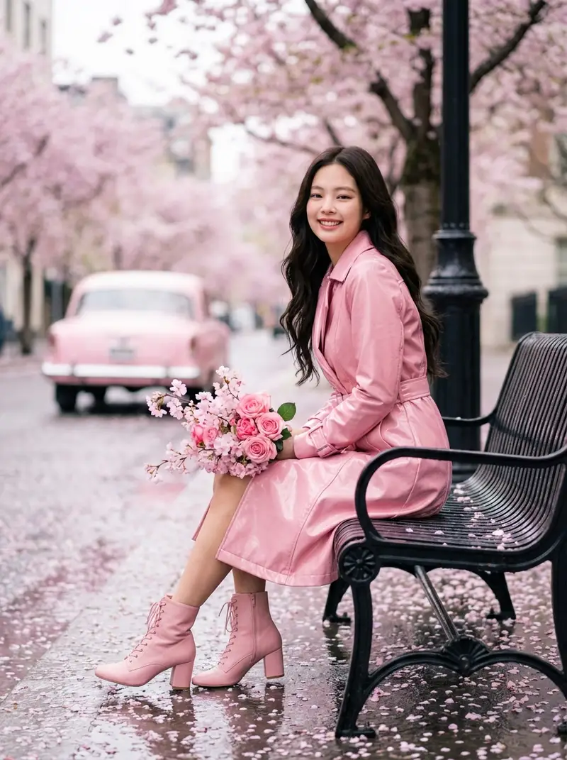 Preview of Jennie Kim Pink Spring Portrait