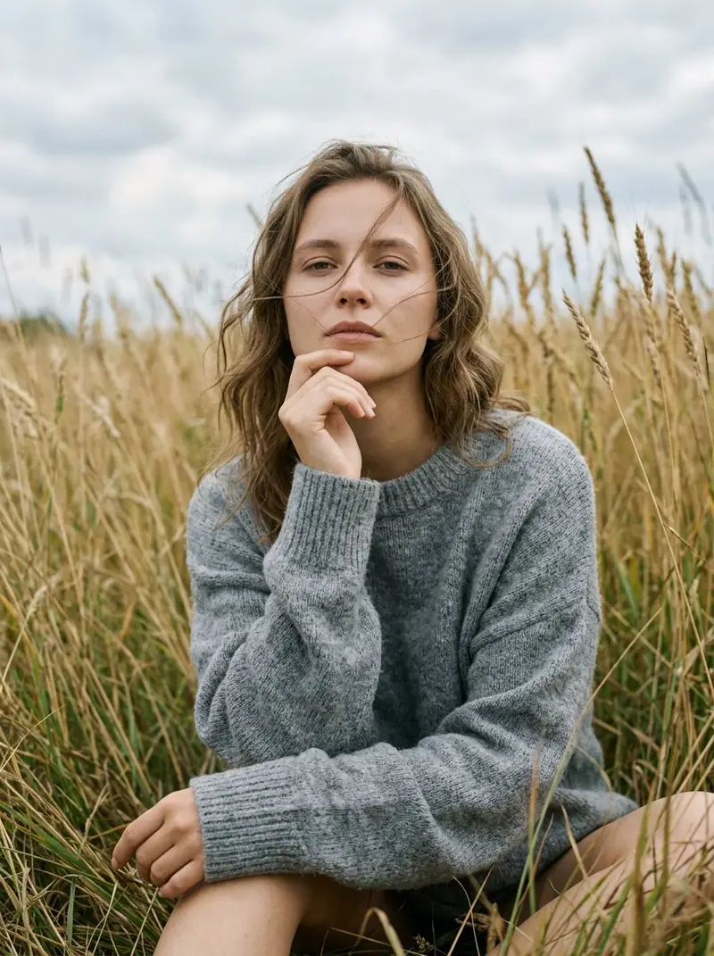 Preview of Photorealistic Outdoor Sweater Portrait
