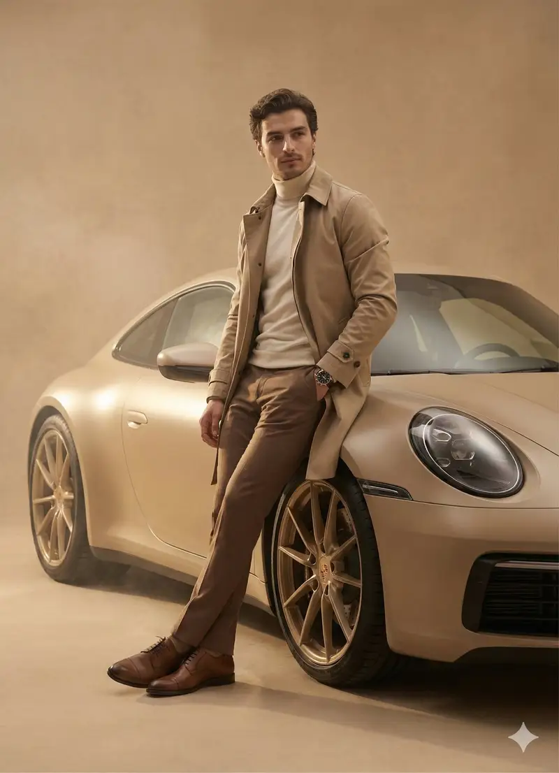 Preview of Hyper-Realistic Cinematic Portrait with Luxury Sports Car