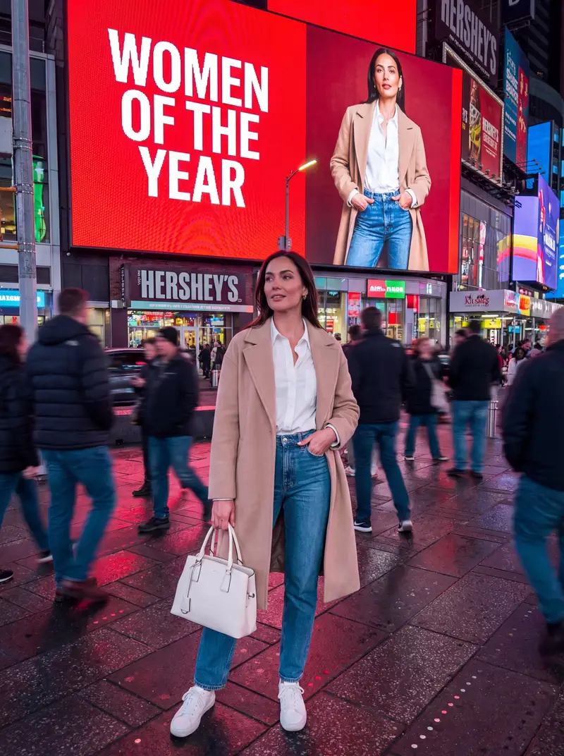 Preview of Hyper-Realistic Street Photography Portrait in Times Square