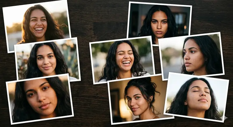 Preview of Dominican Woman Portrait Collage Generation Request for Nano Banana Pro