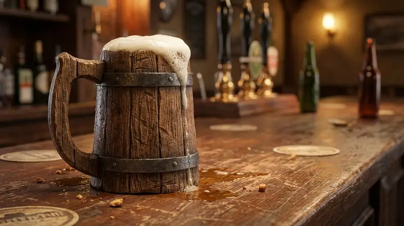 پیش‌نمایش Wooden Beer Mug Render