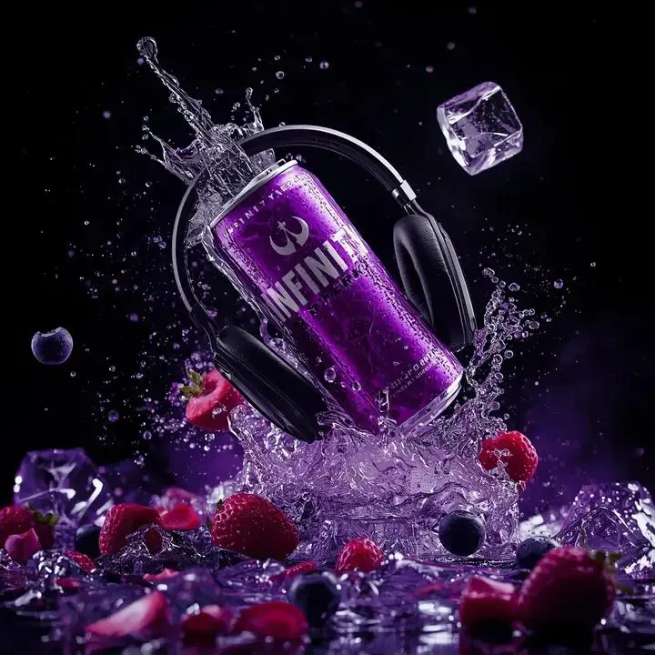 پیش‌نمایش Ultra-Cinematic Floating Energy Drink Product Shot