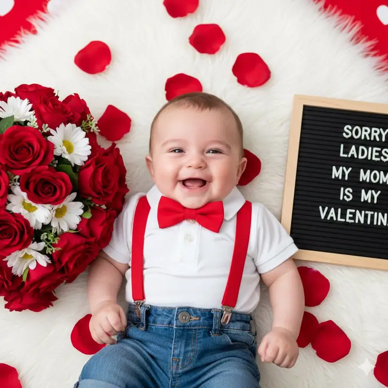 Preview of Valentine's Day Baby Boy Portrait Prompt