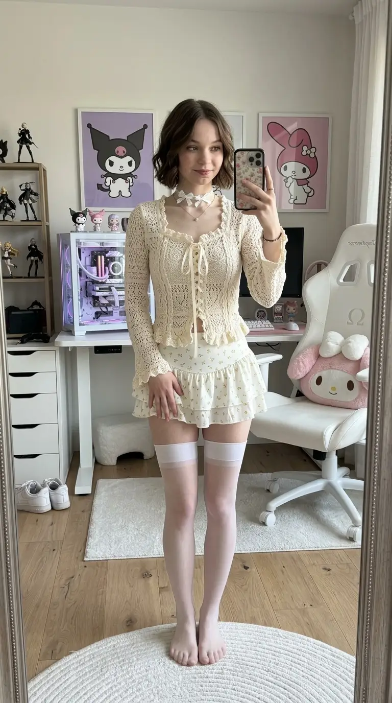 Preview of Olivia Rodrigo Gamer-Chic Mirror Selfie