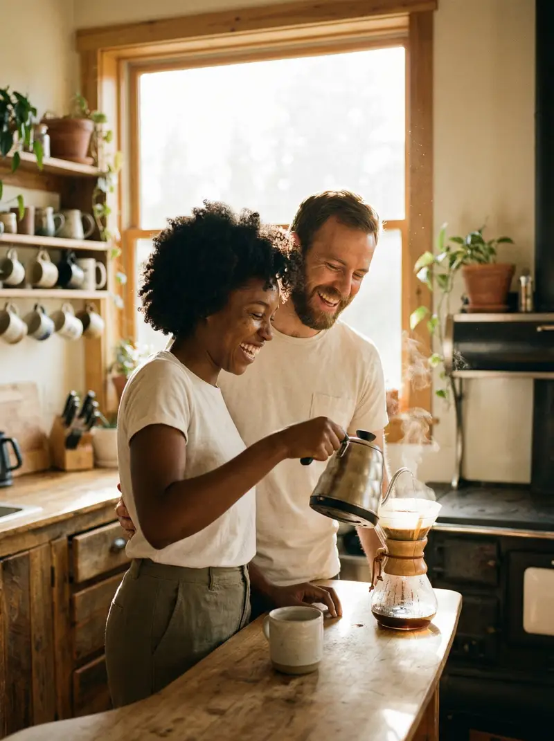 Preview of Candid Morning Coffee Scene