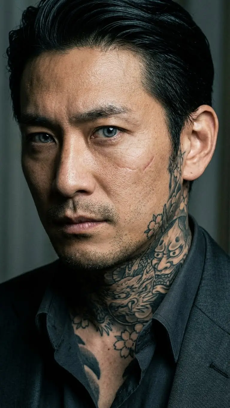 پیش‌نمایش Yakuza Portrait with Irezumi Tattoos