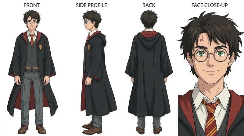Preview of Ghibli-Inspired Character Turnaround