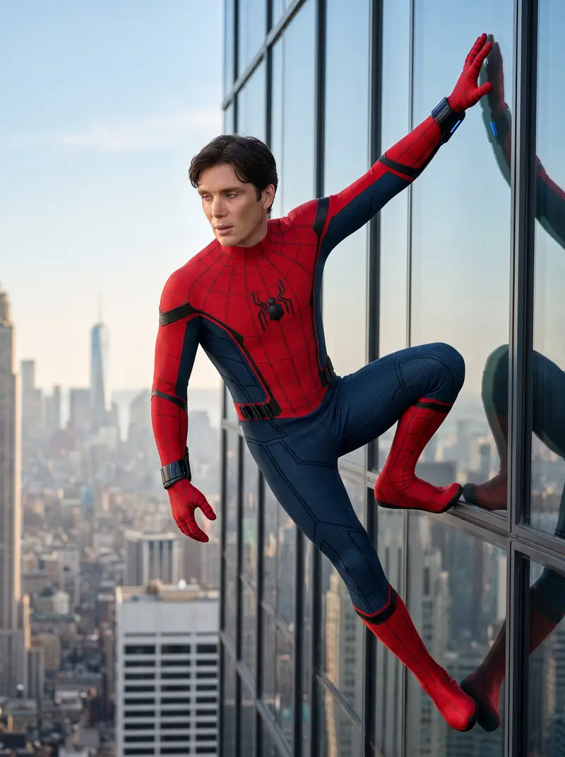 پیش‌نمایش Spiderman Skyscraper Editorial Portrait