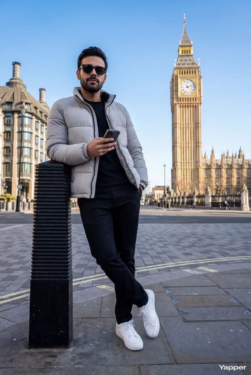 Preview of Hyper-Realistic Street Shot with Big Ben