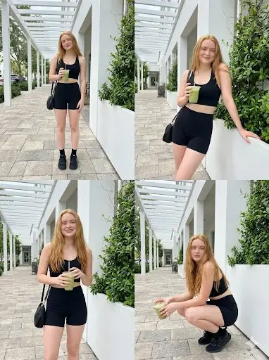 Preview of 2x2 Lifestyle Fashion Collage (Sadie Sink)