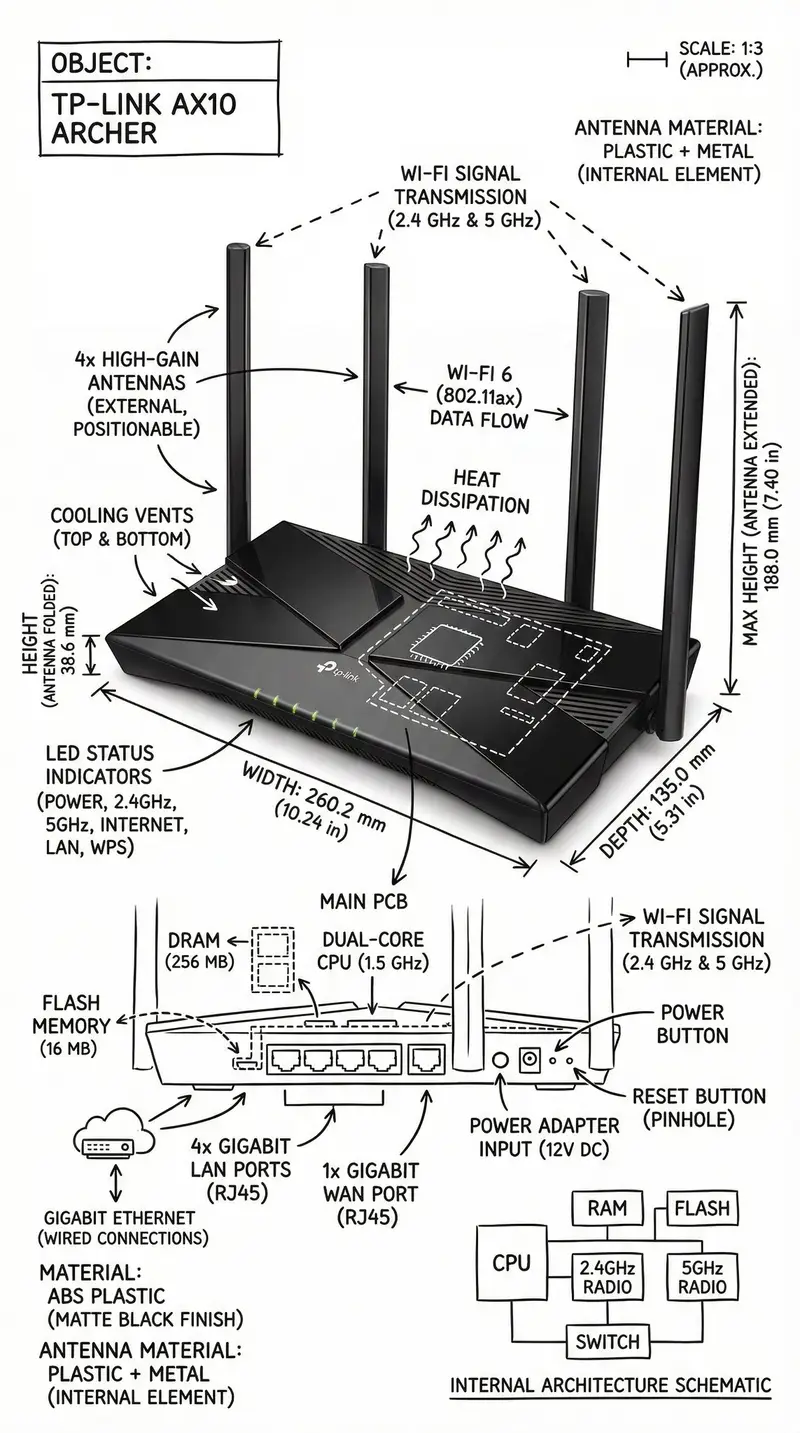 پیش‌نمایش Infographic Image with Technical Annotation Overlay