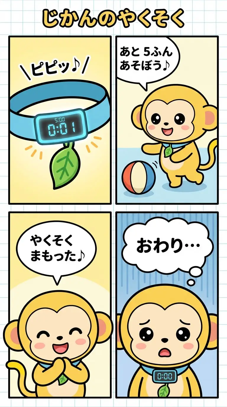 Preview of Four-Panel Comic Strip on Keeping Time