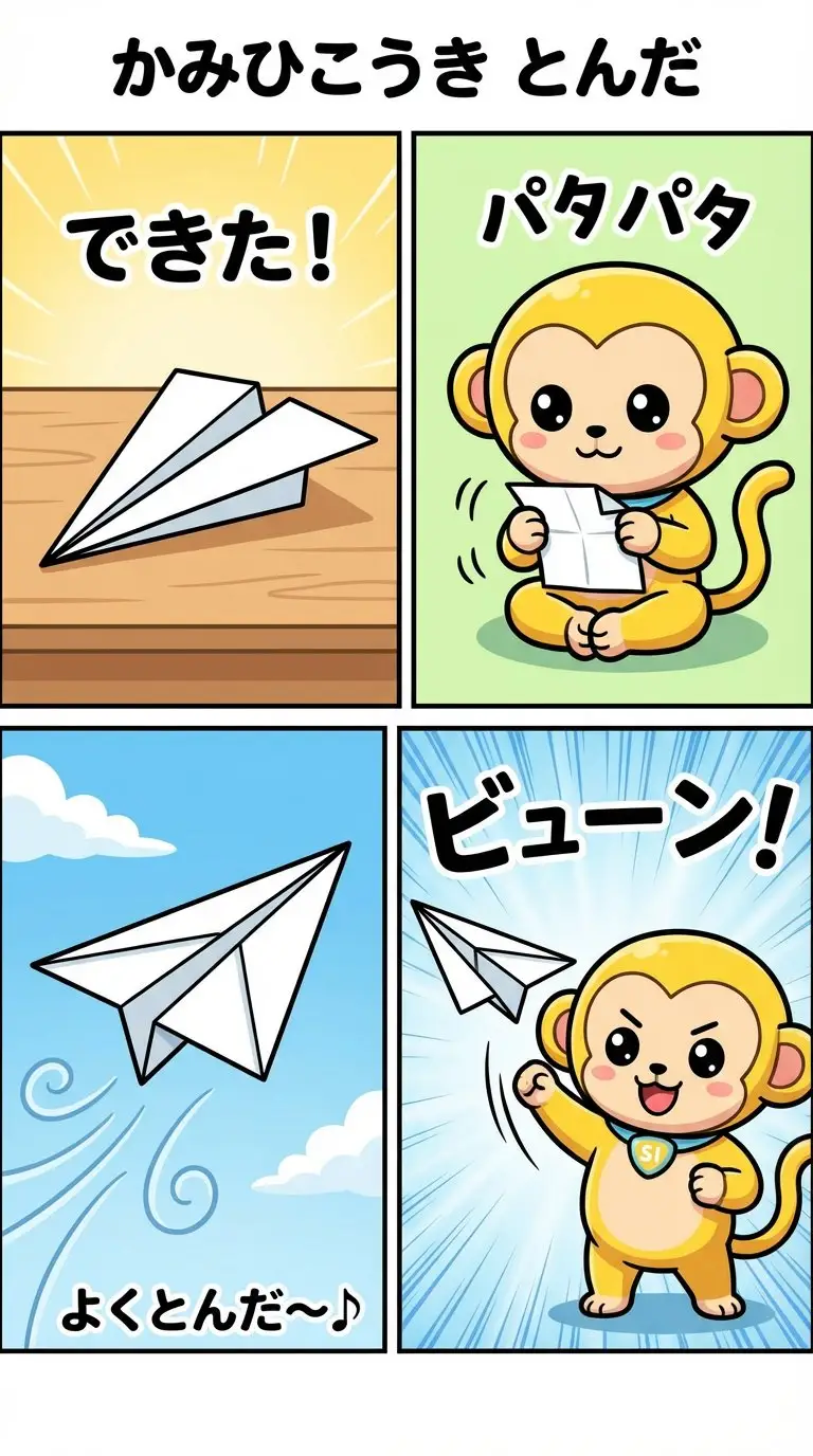 Preview of Nano-kun's Daily Life: Paper Airplane Comic Strip Prompt