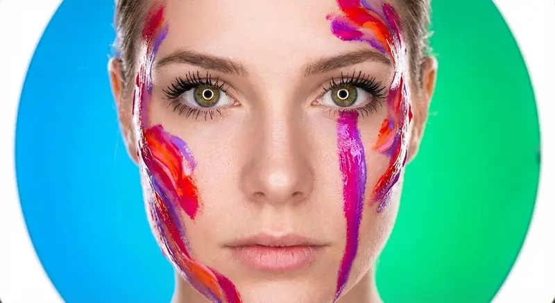 پیش‌نمایش Impasto Body Paint Studio Portrait with Extreme Bokeh