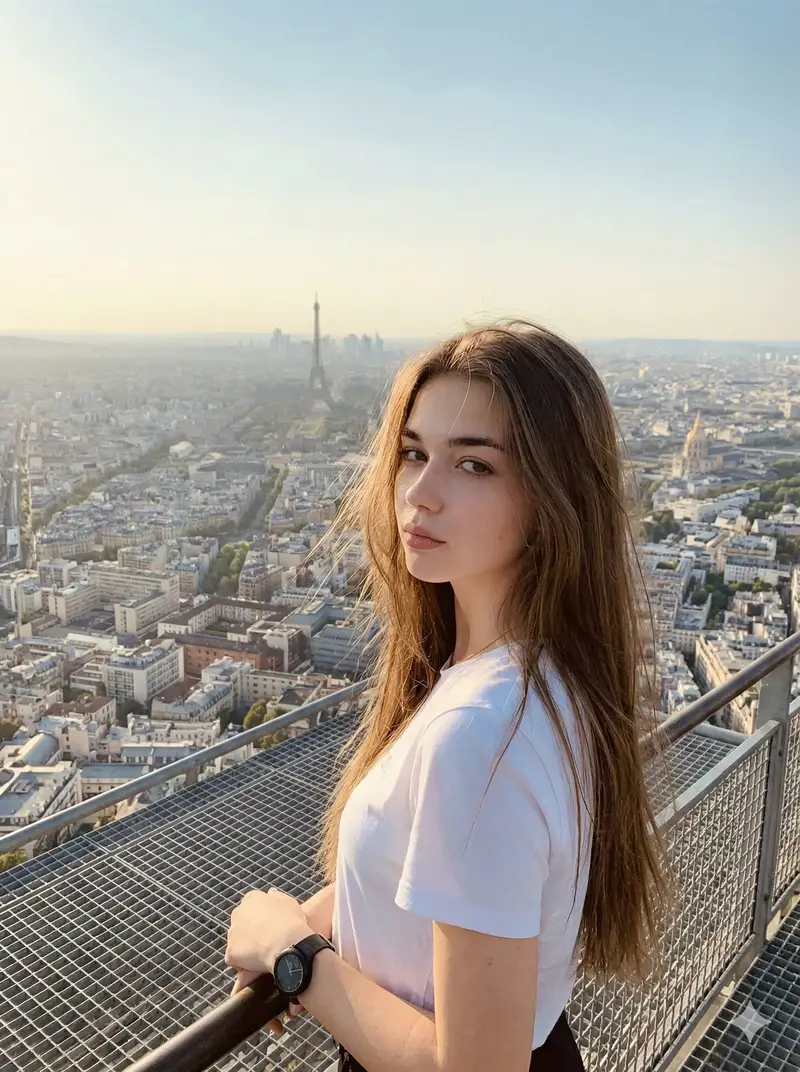 Preview of پرترهٔ سینمایی کنار برج پاریس با حفظ هویت