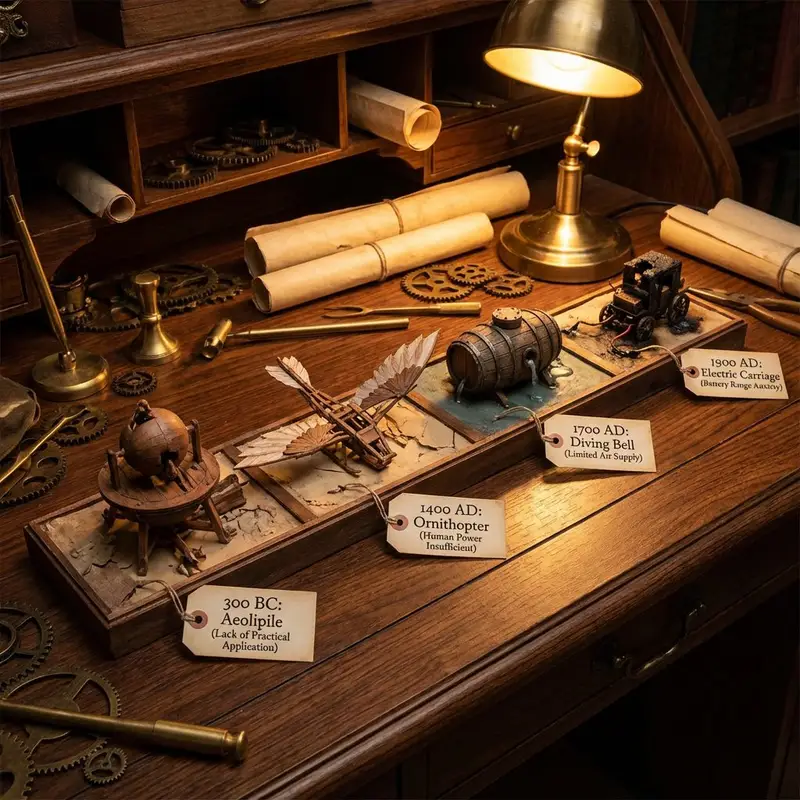 پیش‌نمایش Steampunk Diorama of Failed Inventions Timeline