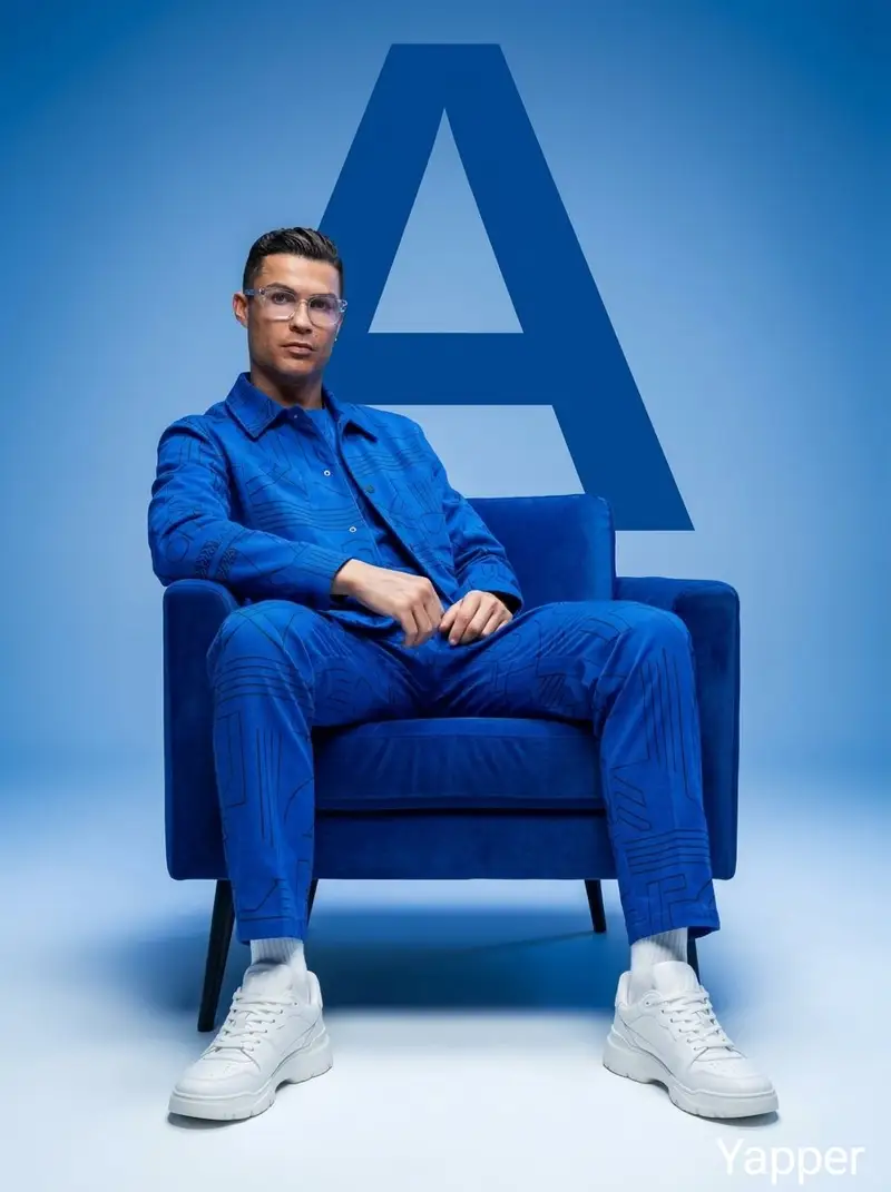 Preview of Minimalist Cobalt-Blue Fashion Studio Shoot