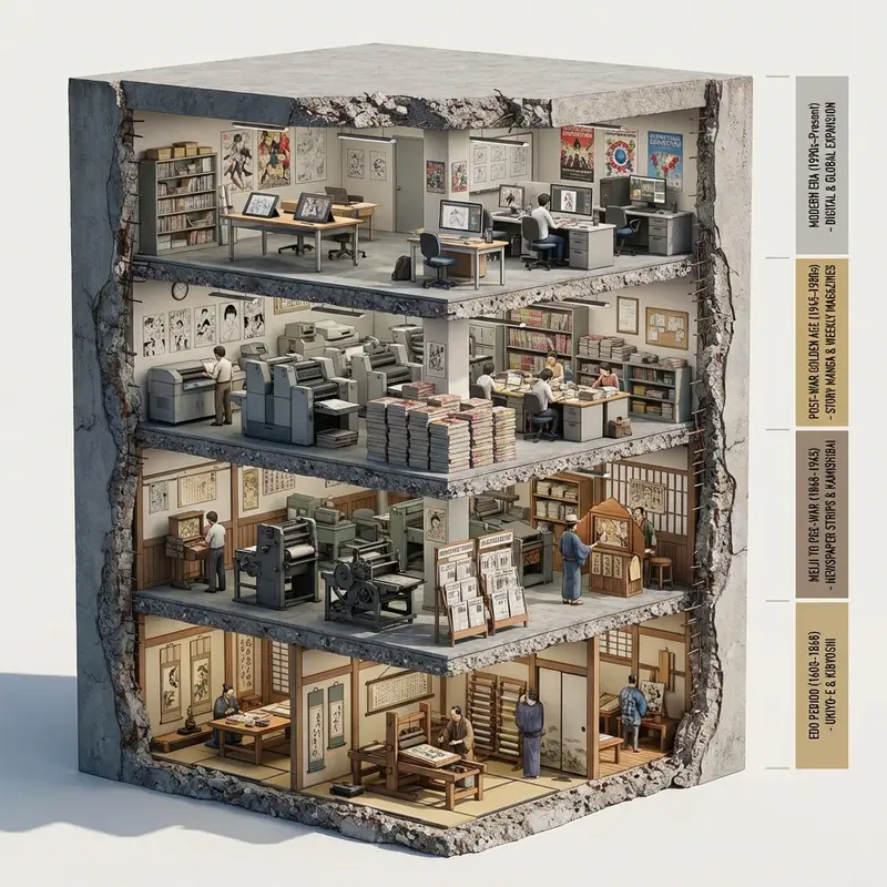 Preview of Manga Evolution Architectural Section Prompt