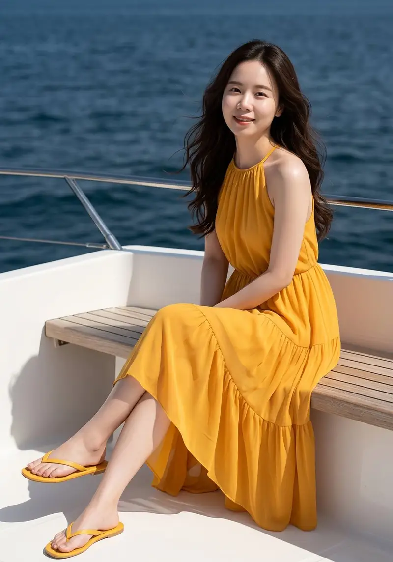 Preview of Professional Fashion Shot on Yacht Deck