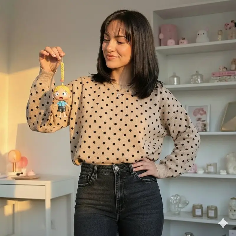 پیش‌نمایش Golden Hour Lifestyle Portrait with Hanging Doll