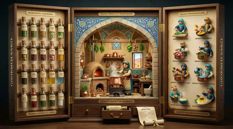 Preview of Medieval Altarpiece Display of Ghormeh Sabzi
