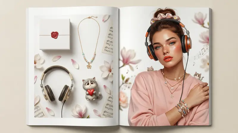 Preview of Customizable Valentine's Day Magazine Spread