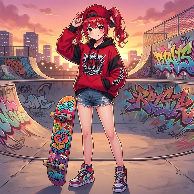 Preview of Transforming into a Skater Girl