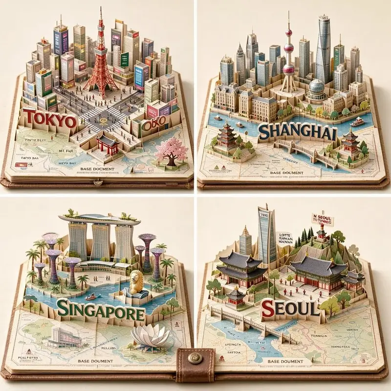 Preview of Miniature Pop-up Book City Diorama