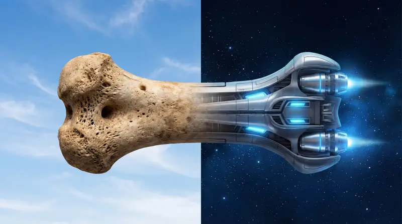 Preview of Bone to Spaceship Transition Image