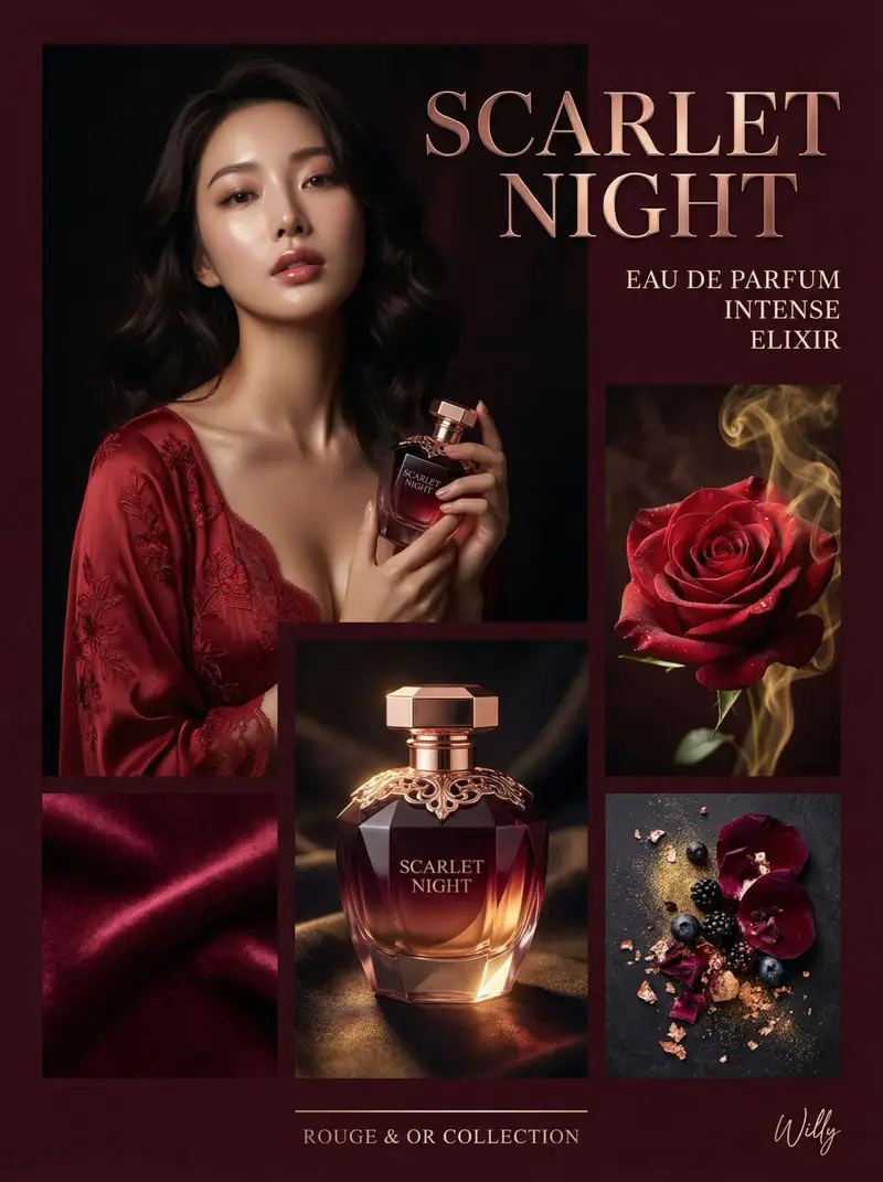 پیش‌نمایش Luxurious Perfume Campaign Editorial Prompt