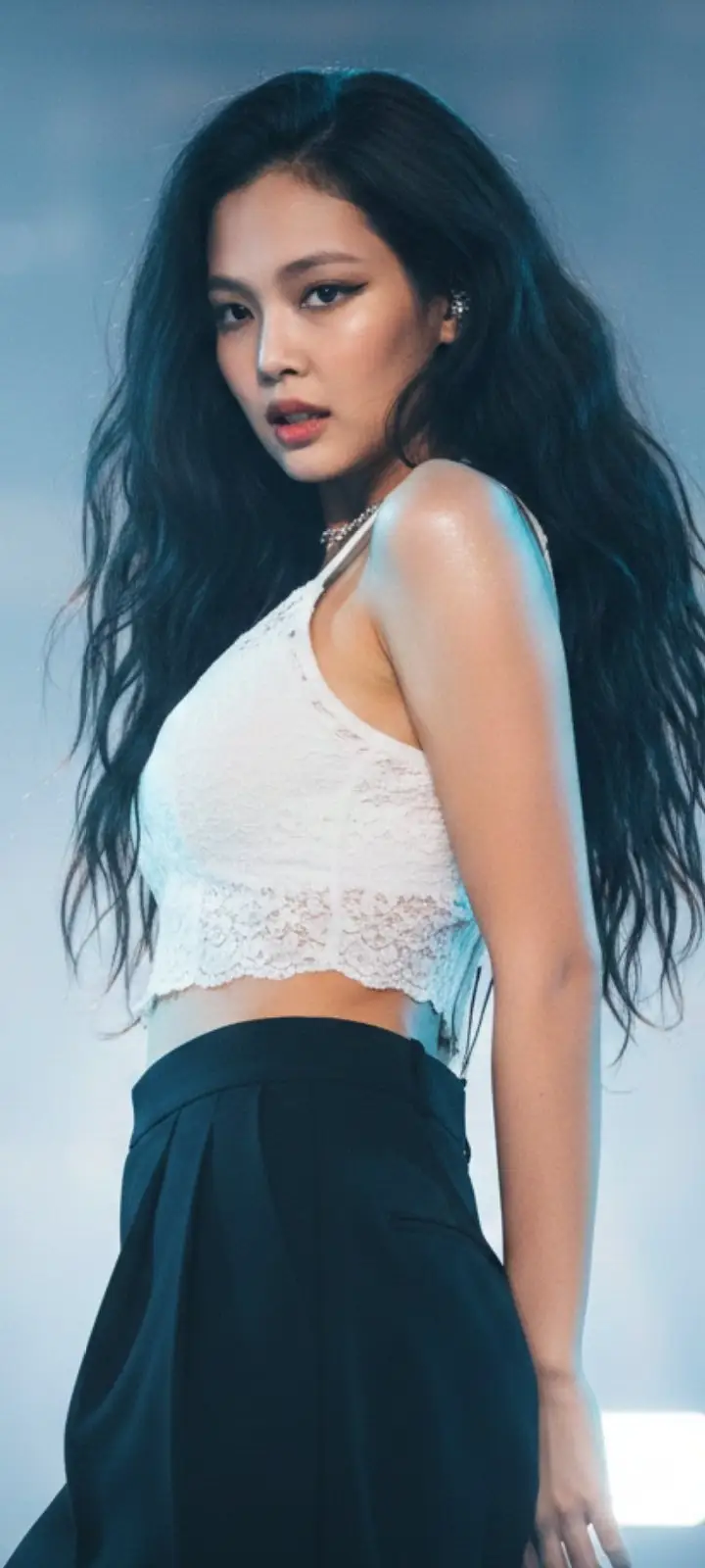 Preview of K-pop Star Jennie Kim Stage Performance Portrait