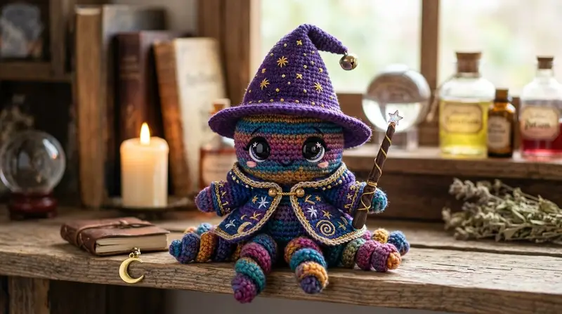 Preview of Cute Amigurumi Wizard Plush