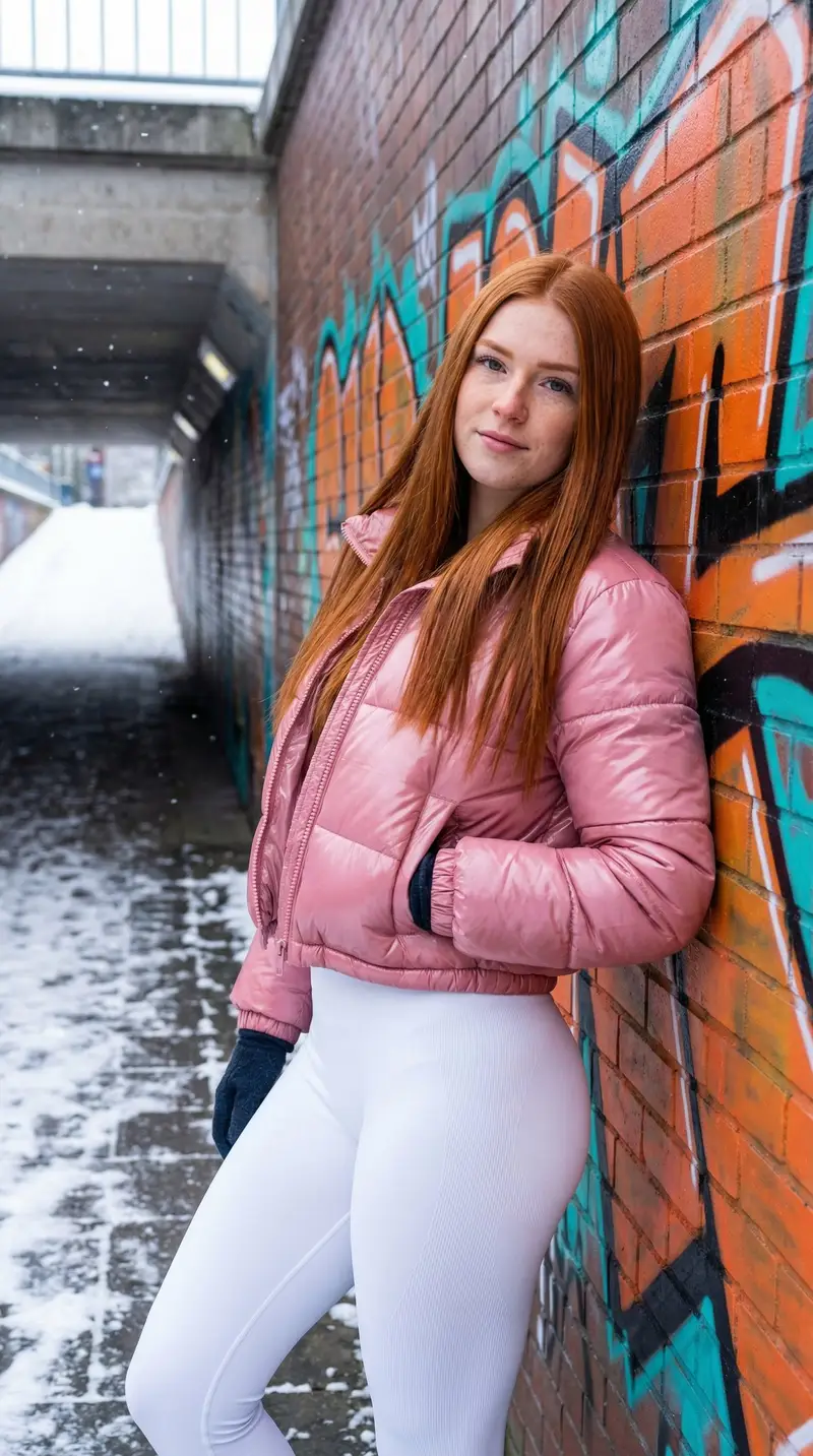 Preview of Ultra-Realistic Urban Winter Portrait