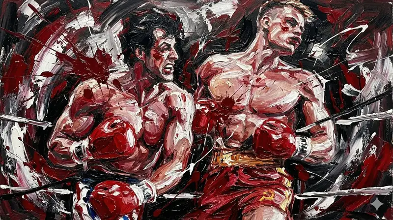 Preview of Abstract Expressionist Boxing Match