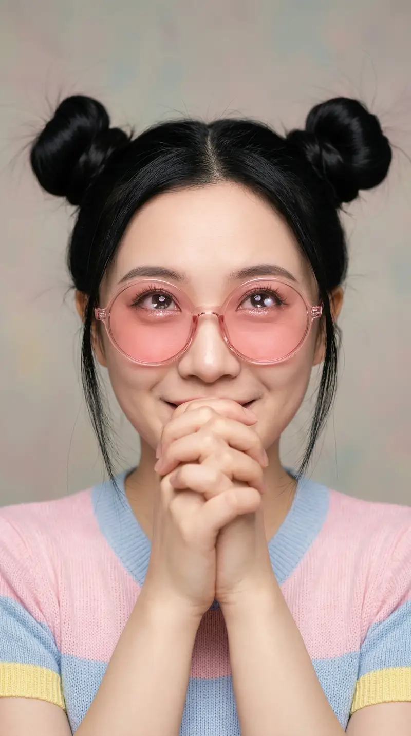 پیش‌نمایش Ultra-Professional Portrait with 'Praying Hands' Motif